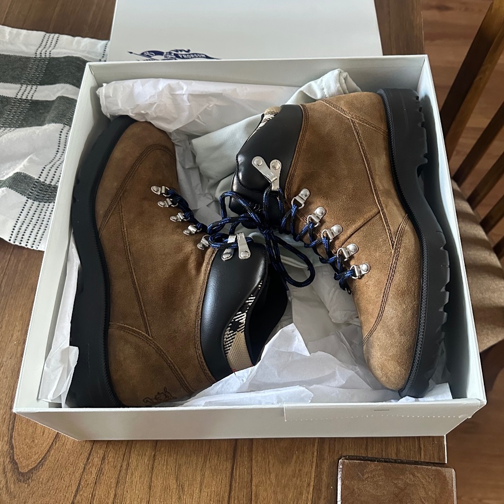 Burberry Suede Moor Hiking Boots